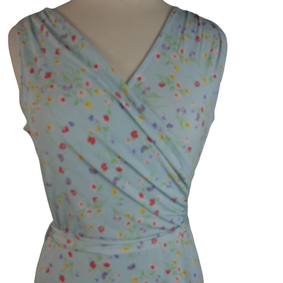 Stitch Fix 41 Hawthorn NWT Kaylee Blue Floral Surplice Dress Size Small - Picture 5 of 11